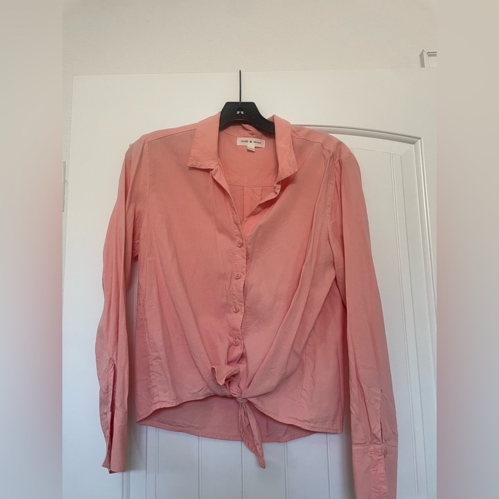 Cloth & Stone Pink Button Down Shirt
